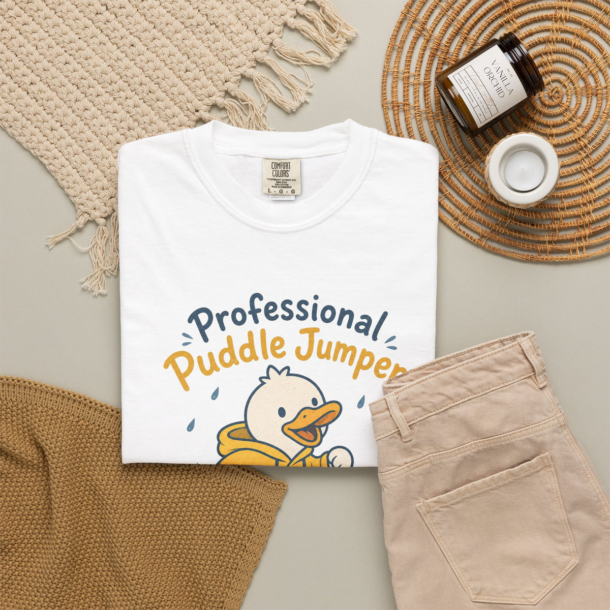 Professional Puddle Jumper Duck T-shirt - White - Flat Lay