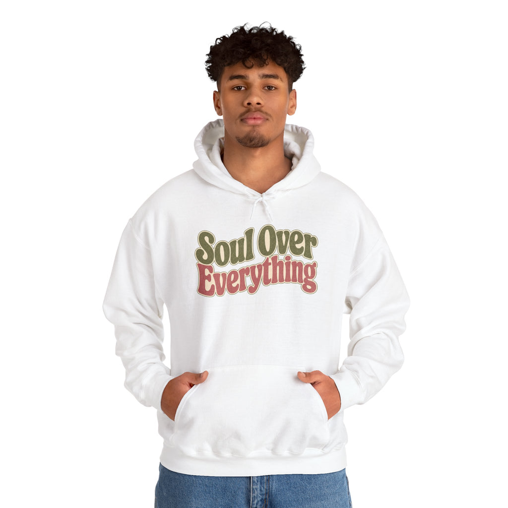 Soul Over Everything Hoodie - White - On Model Male