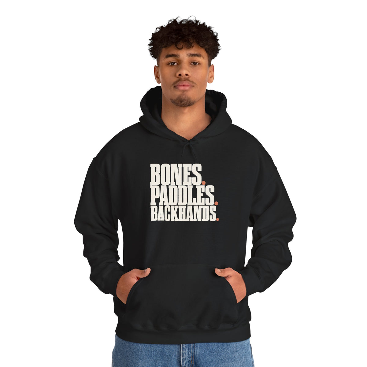 Bones Paddles Backhands Hoodie - Black - On Model Male
