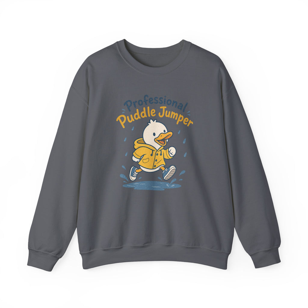 Professional Puddle Jumper Duck Sweatshirt - Charcoal - Flat Lay