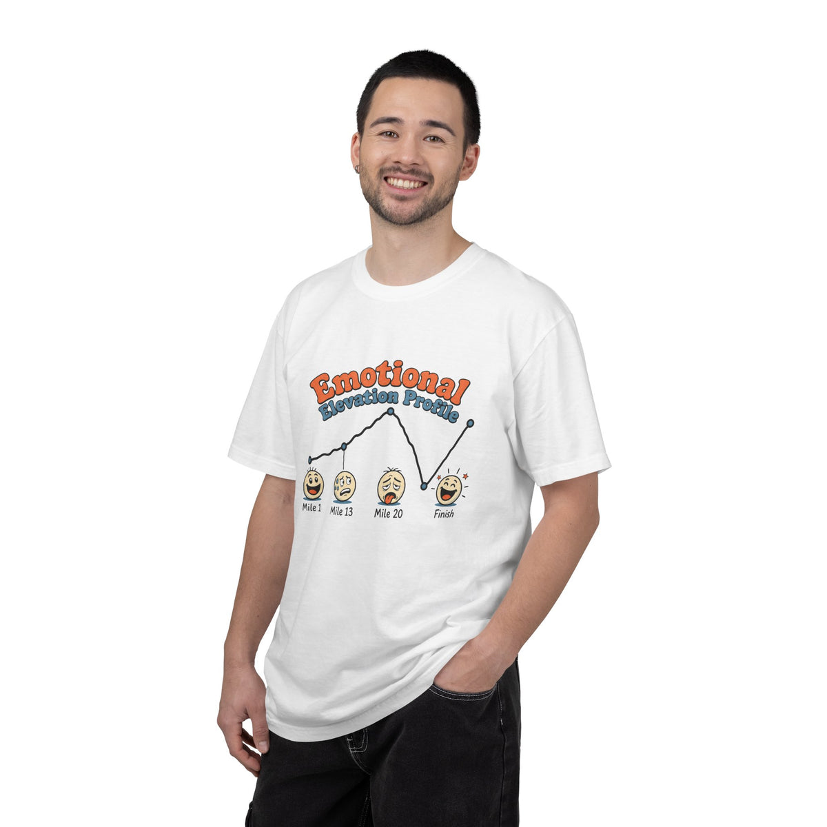 Emotional Elevation Profile T-shirt - White - On Model Male