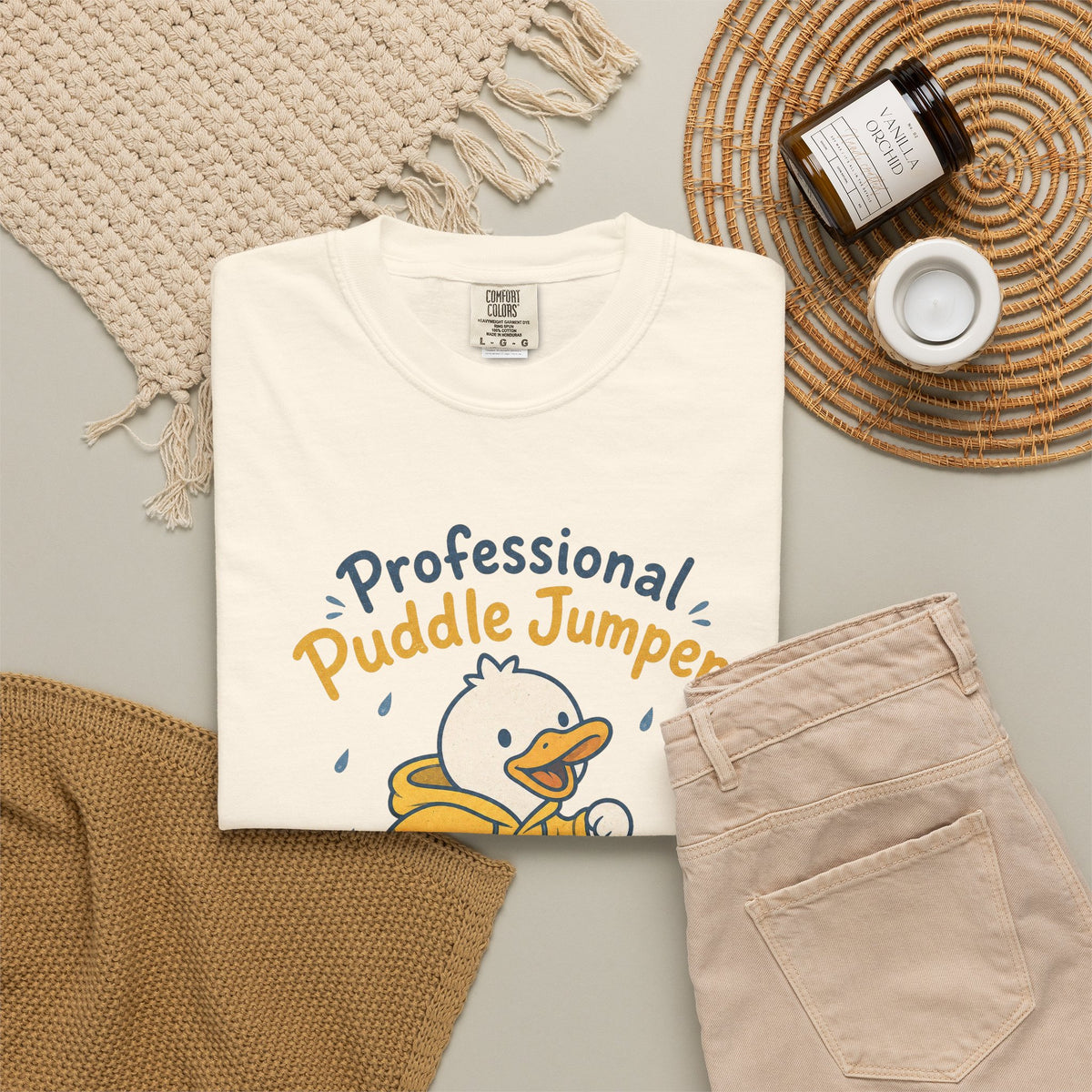 Professional Puddle Jumper Duck T-shirt - Ivory - Flat Lay