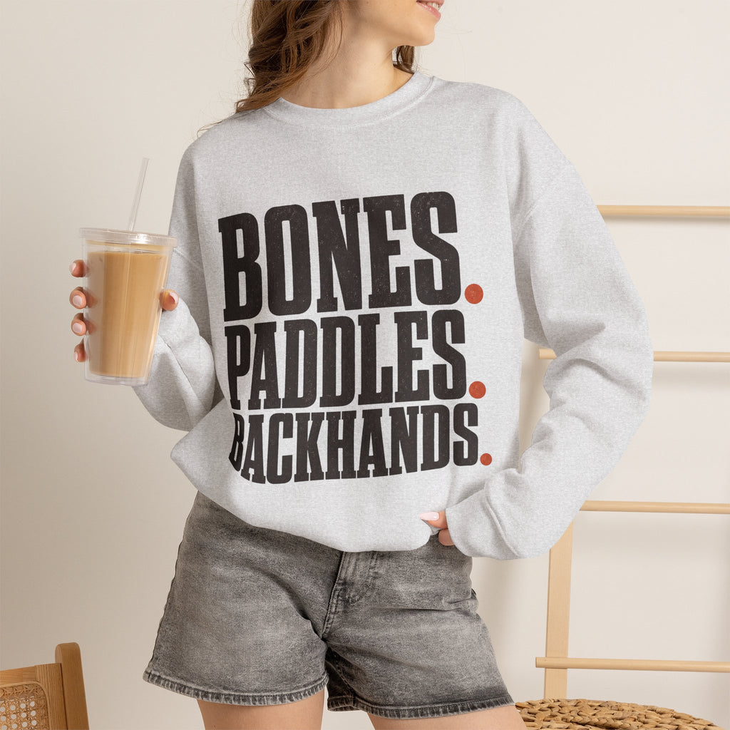 Bones Paddles Backhands Sweatshirt - Ash - On Model Female
