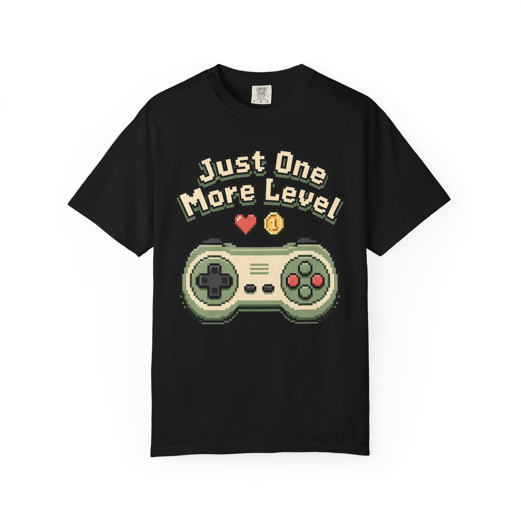 Just One More Level T-Shirt - Black - On Model Side
