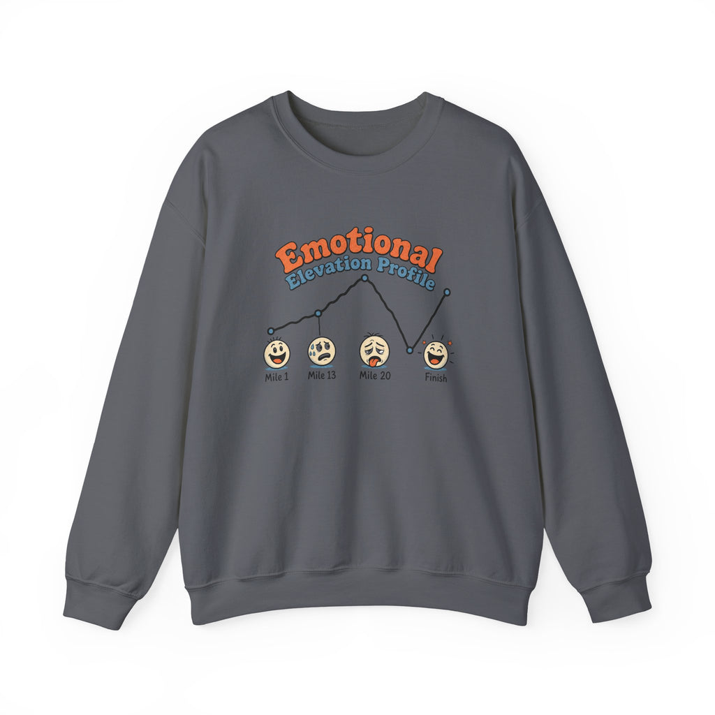 Emotional Elevation Profile Sweatshirt - Charcoal - Flat Lay