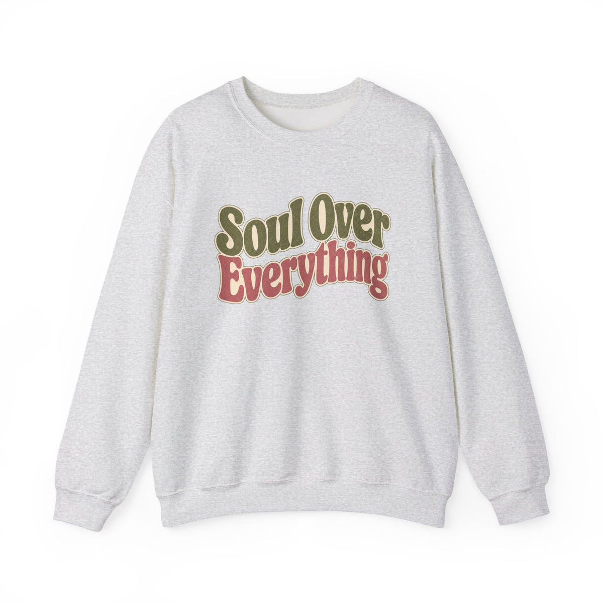 Soul Over Everything Sweatshirt - Ash - Flat Lay