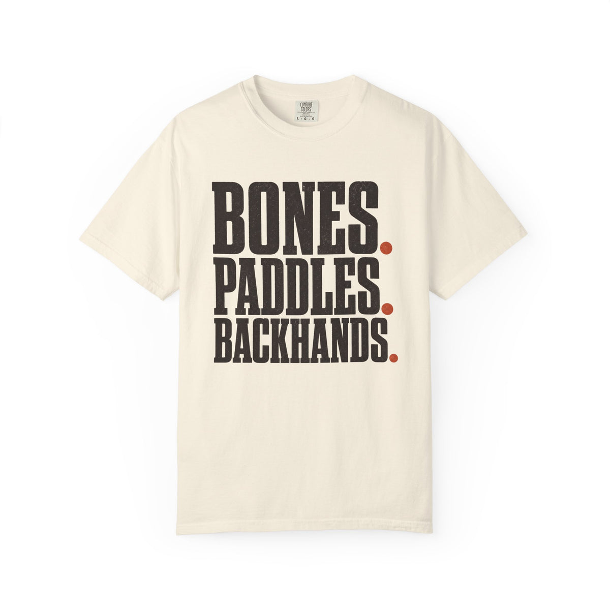 Bones Paddles Backhands T-Shirt - Ivory - Front