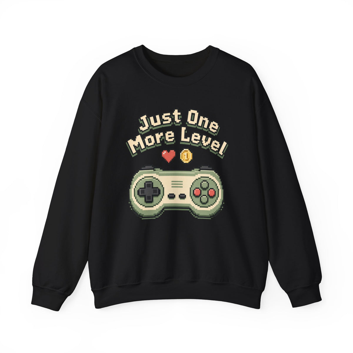 Just One More Level Sweatshirt - Black - Front