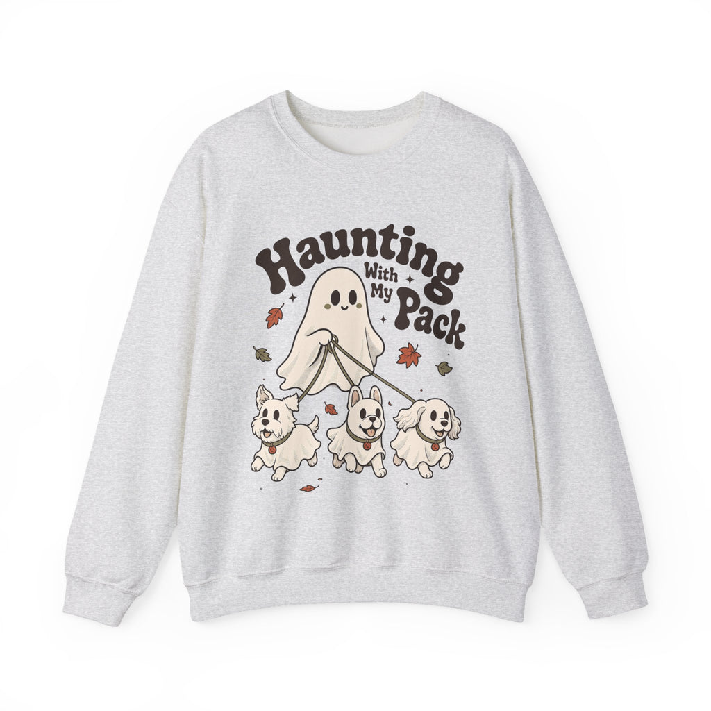 Haunting With My Pack Sweatshirt - Ash - Front