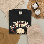 Certified Boss Fighter T-shirt - Black - Flat Lay