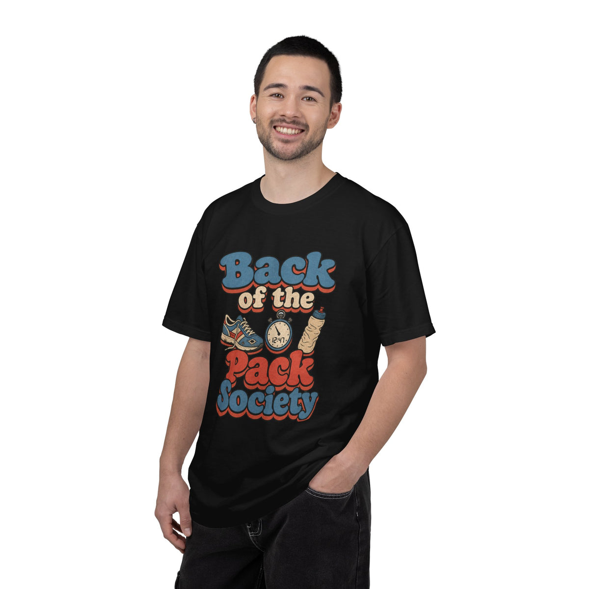 Back of the Pack Society T-shirt - Black - On Model Male