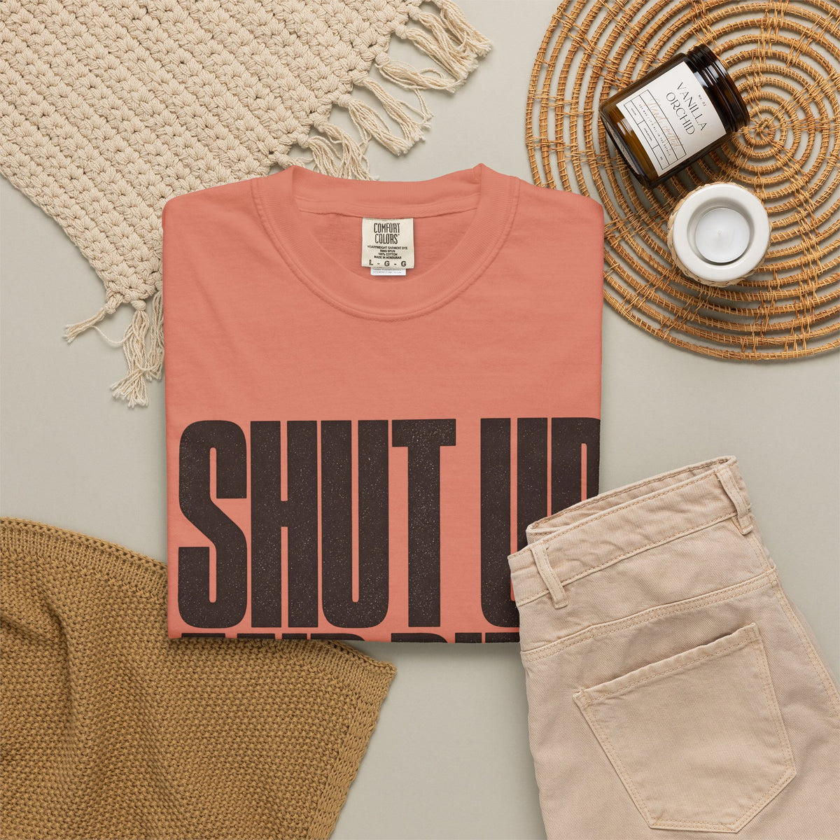 Shut Up and Dink T-Shirt - Terracotta - Flat Lay