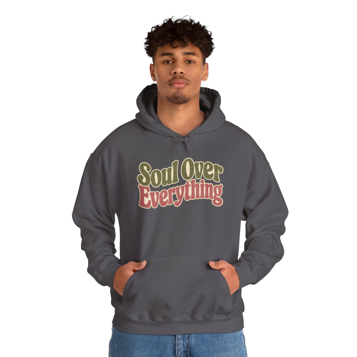 Soul Over Everything Hoodie - Charcoal - On Model Male