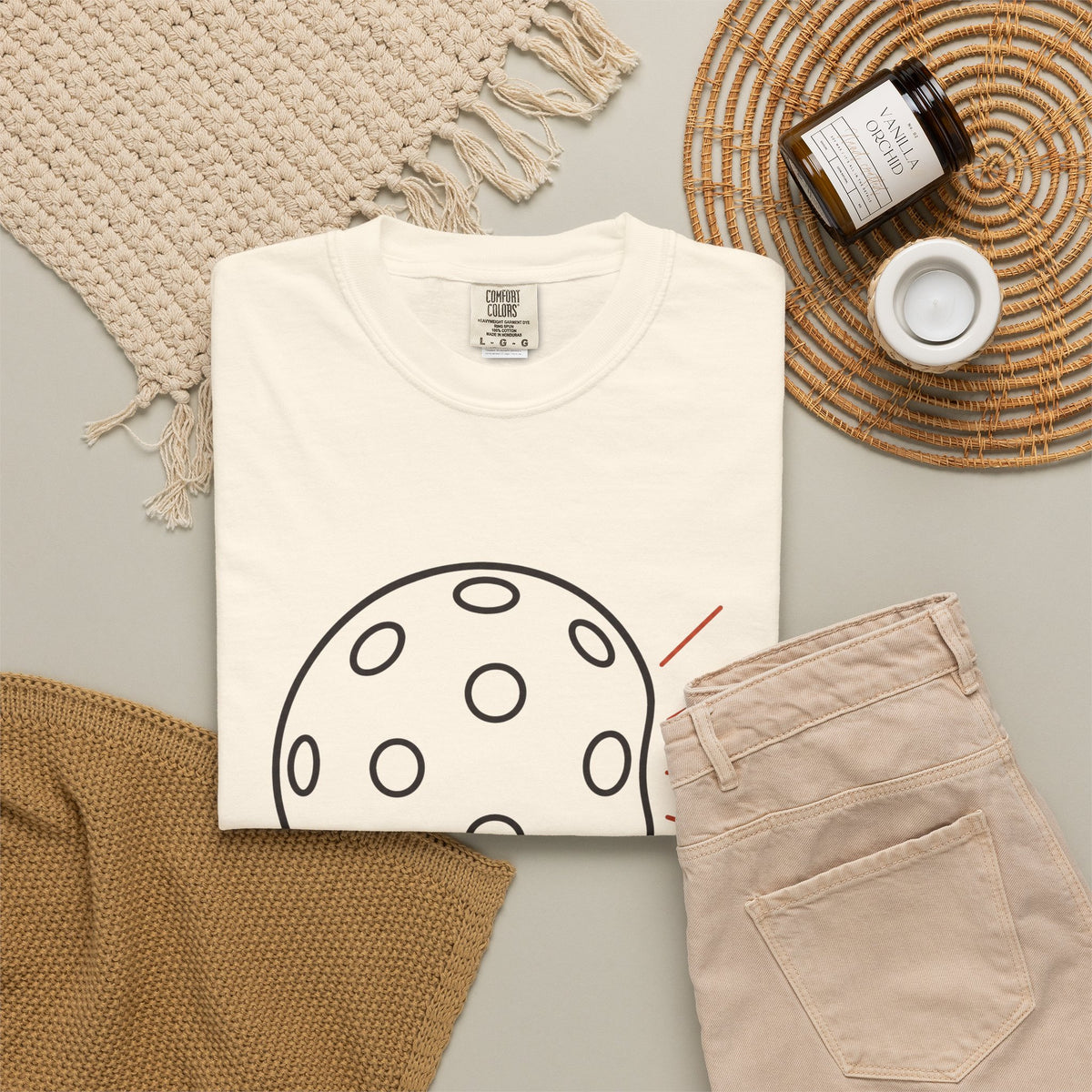 Danger's Gonna Bang T‑Shirt - Ivory - Flat Lay