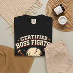 Certified Boss Fighter T-shirt - Black - Flat Lay