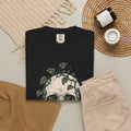 Skull with Ivy Leaves T-shirt - Black - flat lay