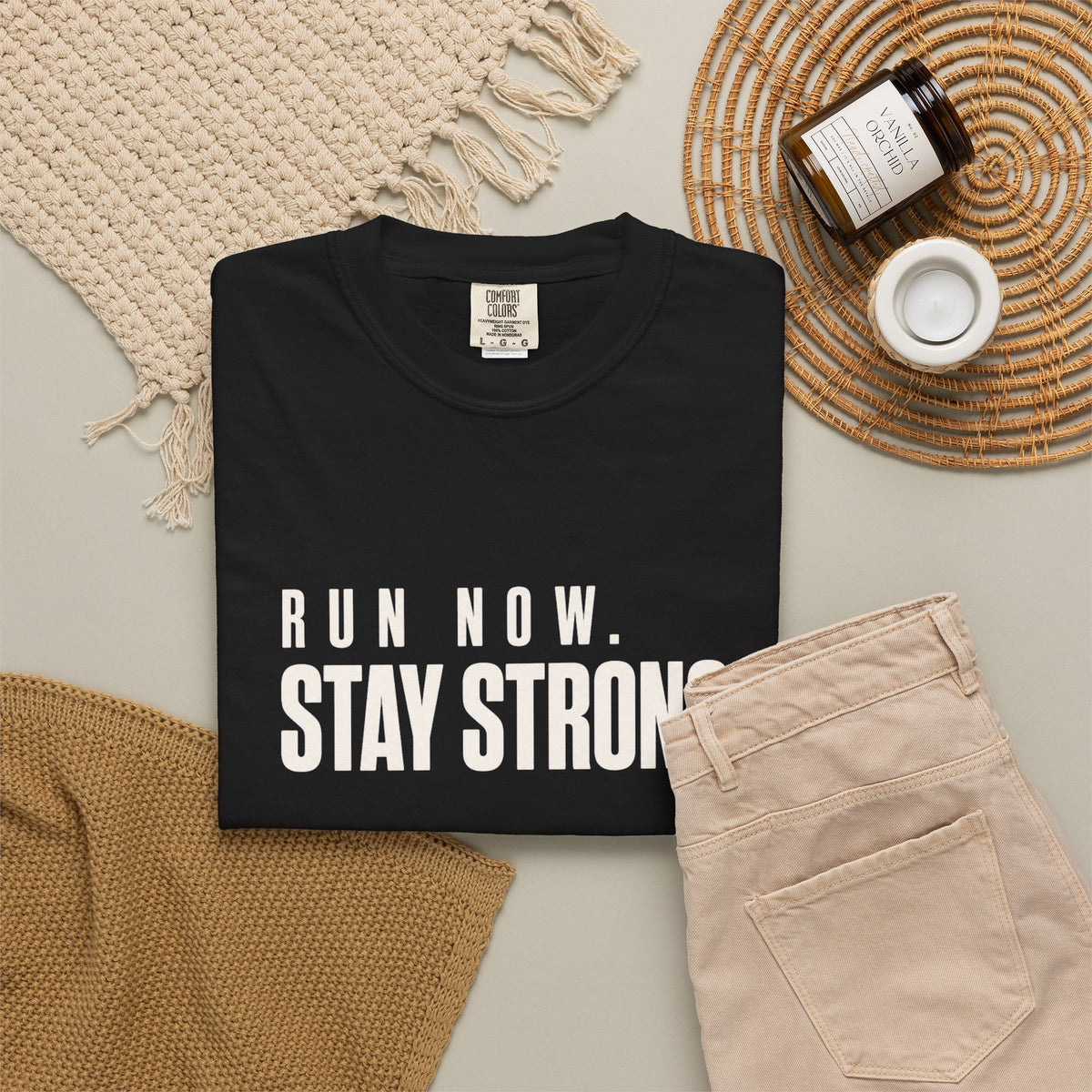 Run Now. Stay Strong. T-Shirt