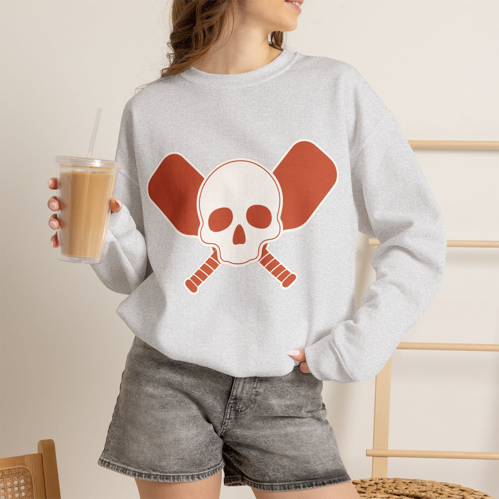 Skull & Oars Sweatshirt - Ash - On Model Female