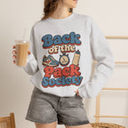 Back of the Pack Society Sweatshirt - Ash - on model female