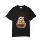 Spooky Homebody Ghost  T-Shirt - Black - on model side