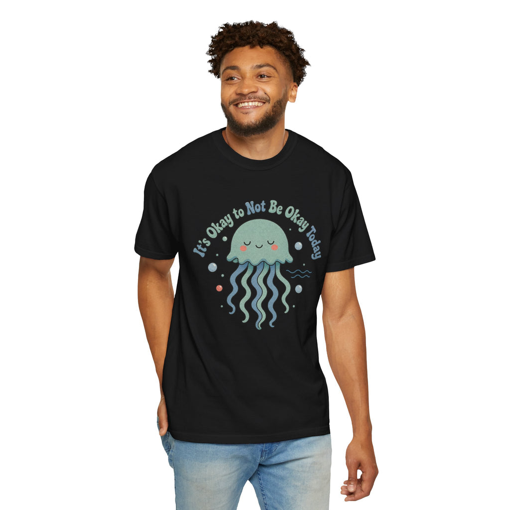 It's Okay to Not Be Okay T-shirt - Black - On Model Front