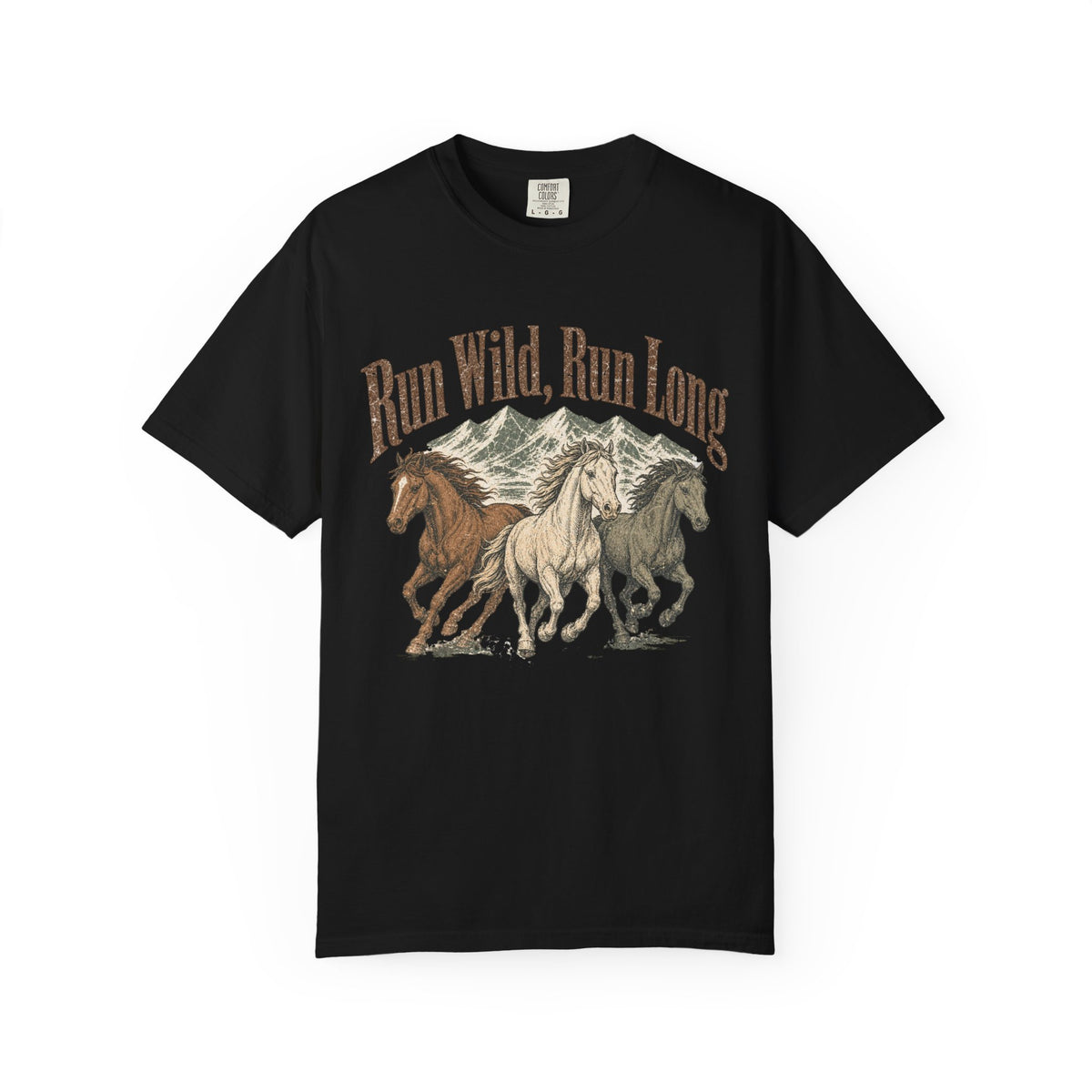 Run Wild Run Long T-shirt - Black - On Model Side