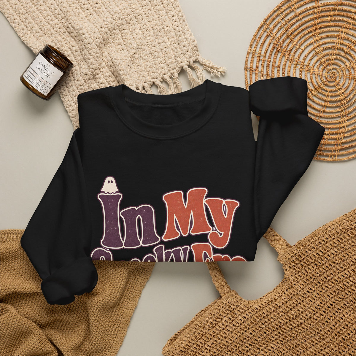 In My Spooky Era Sweatshirt - Black - Flat Lay