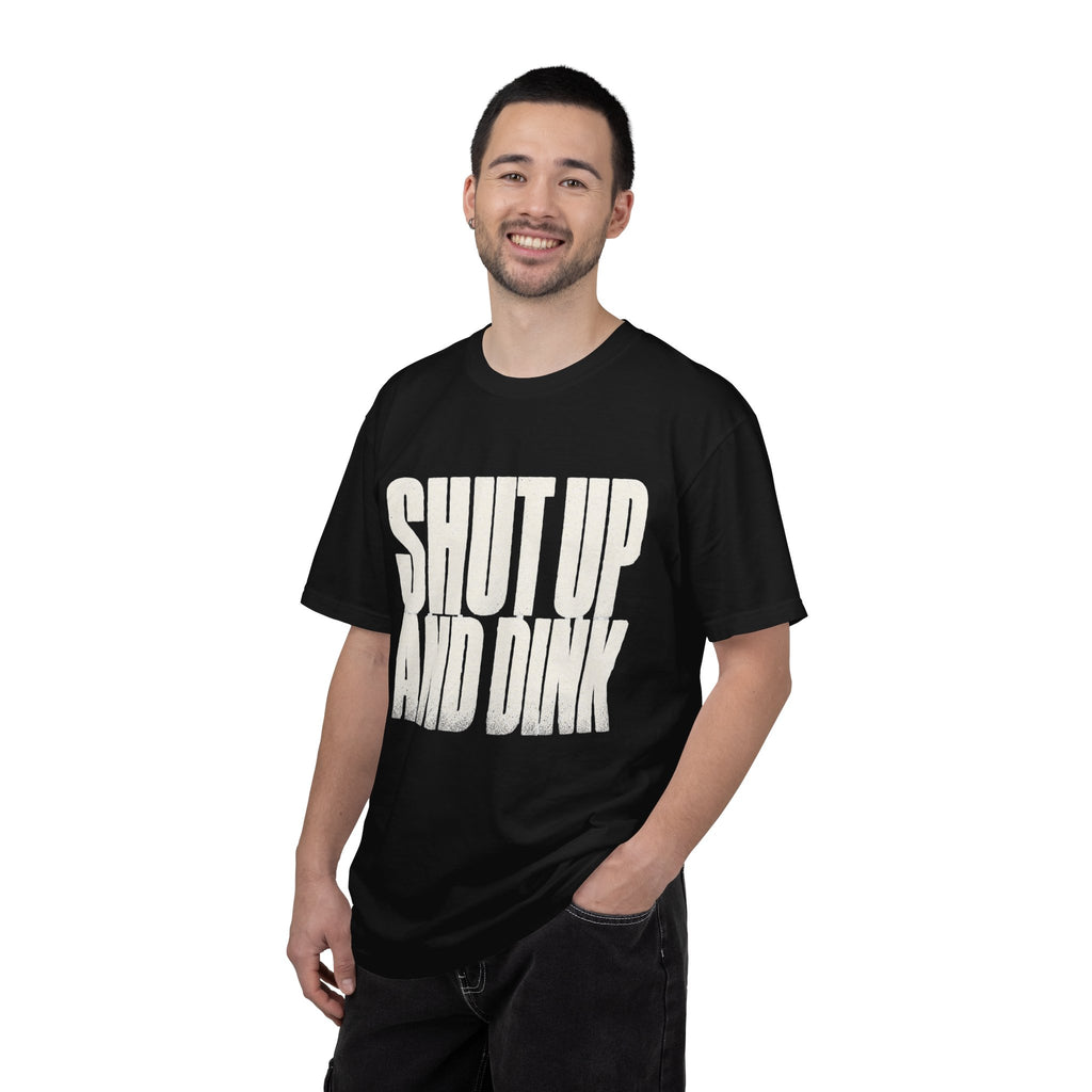 Shut Up and Dink T-Shirt - Black - On Model Male