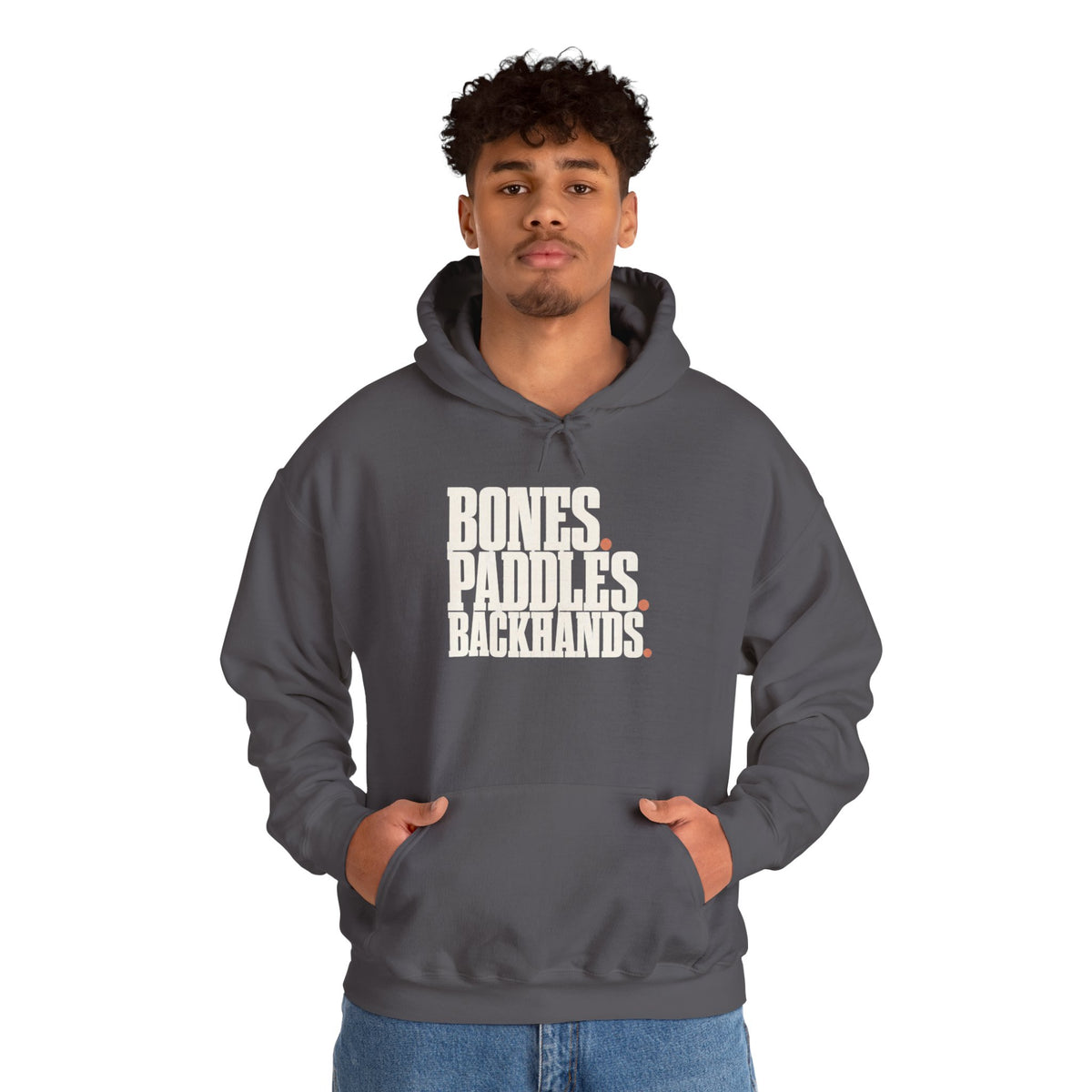 Bones Paddles Backhands Hoodie - Charcoal - On Model Male
