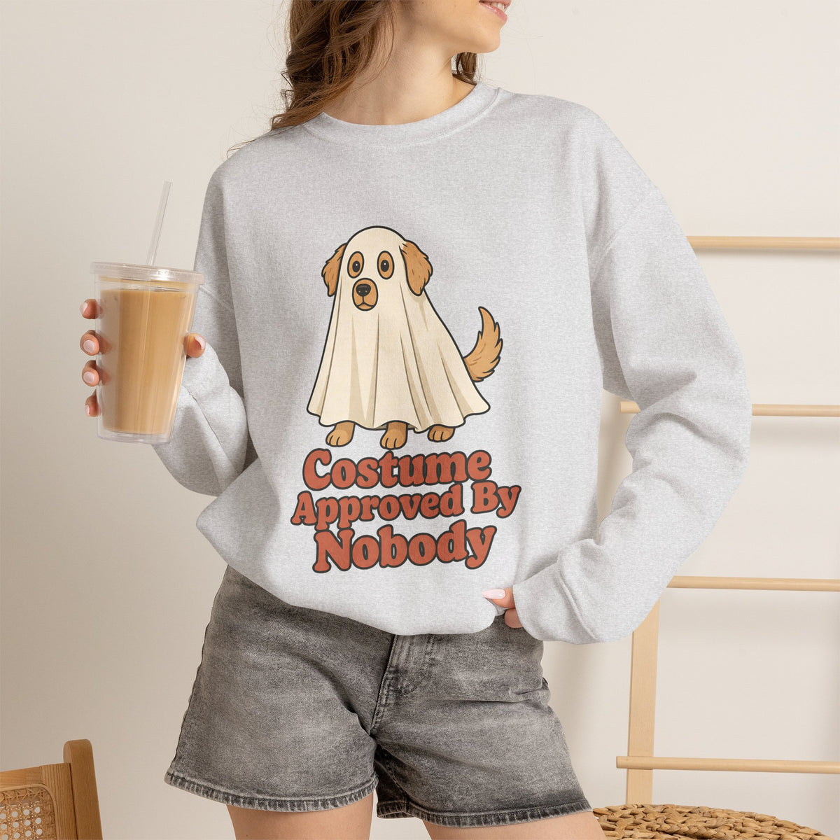 Costume Approved By Nobody Sweatshirt - Ash - On Model Female