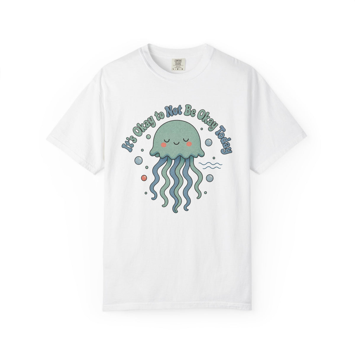 It's Okay to Not Be Okay T-shirt - White - On Model Side