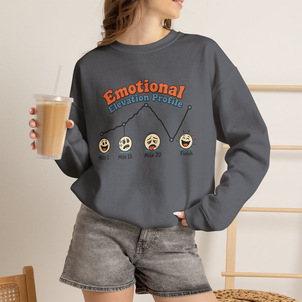 Emotional Elevation Profile Sweatshirt - Charcoal - On Model Female