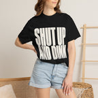 Shut Up and Dink T-Shirt - Black - On Model Close-Up