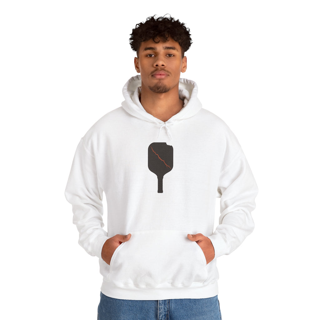 Pickleball Paddle Graphic Hoodie - White - On Model Male