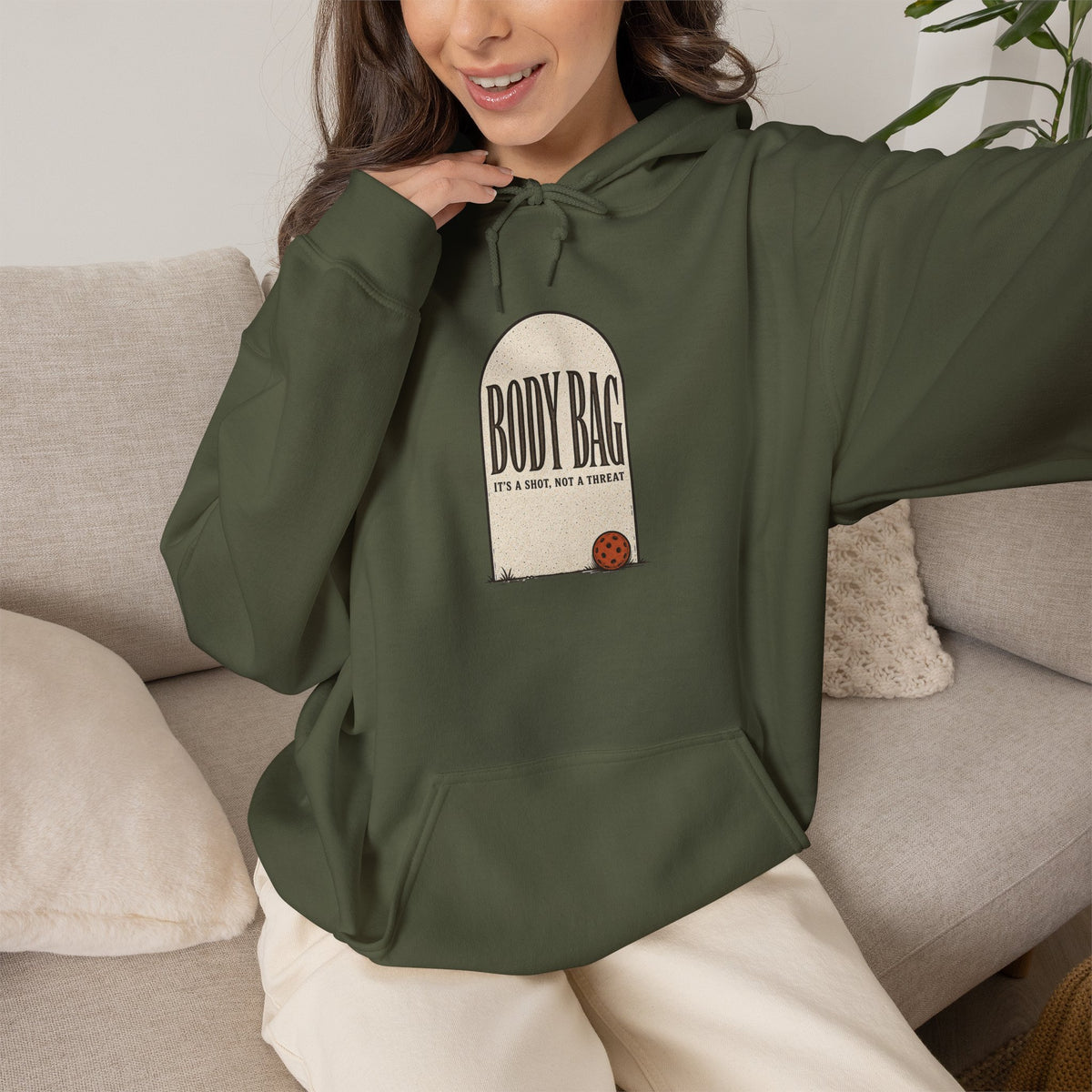 BODY BAG It's a Shot, Not a Threat Hoodie