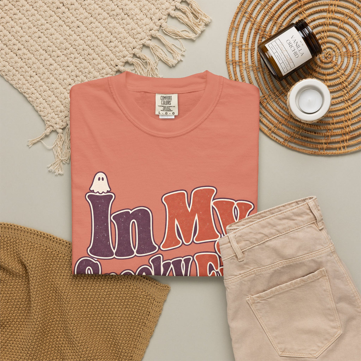 In My Spooky Era T-Shirt - Terracotta - Flat Lay