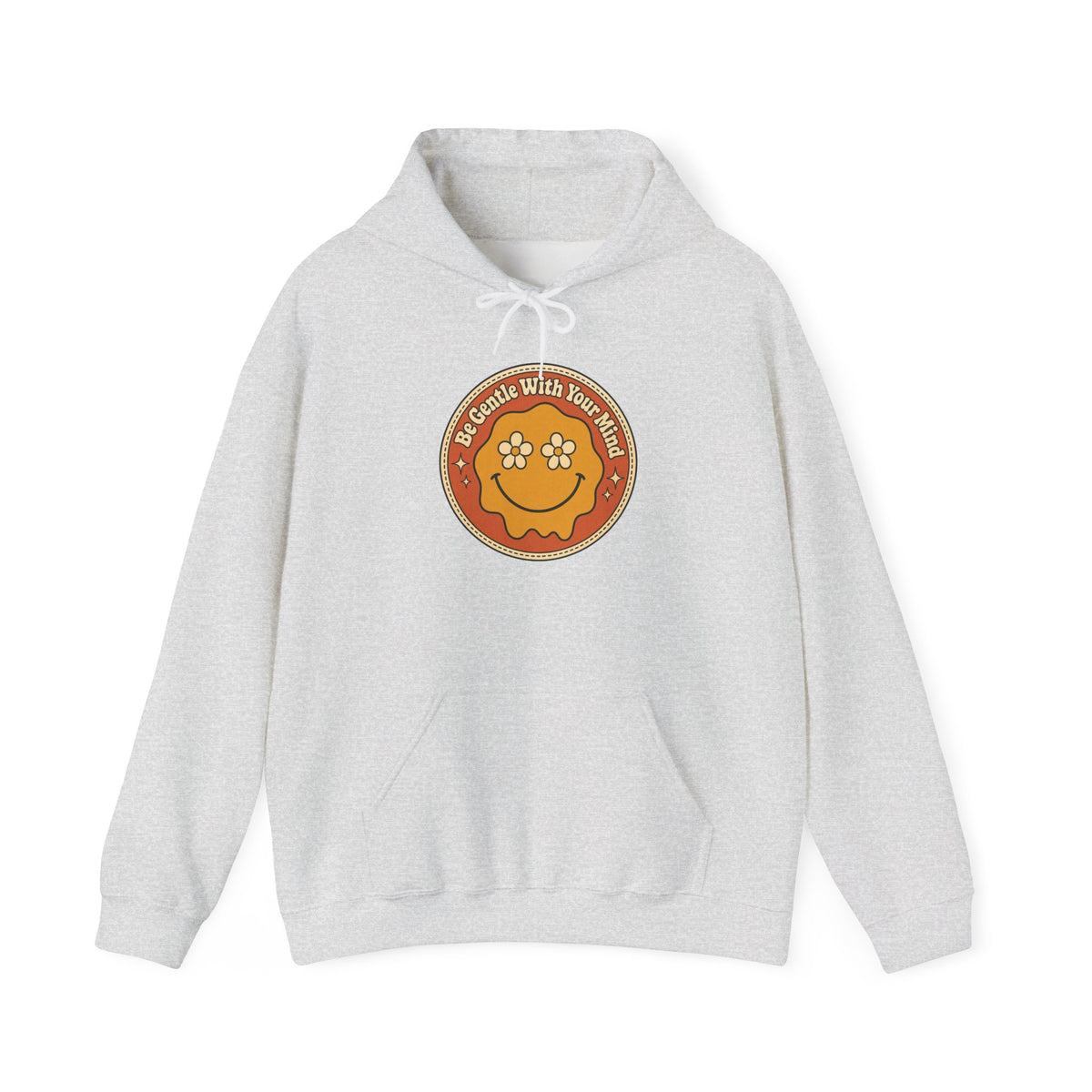 Be Gentle With Your Mind Hoodie - Ash - flat lay1