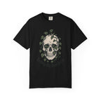 Skull with Ivy Leaves T-shirt - Black - Front