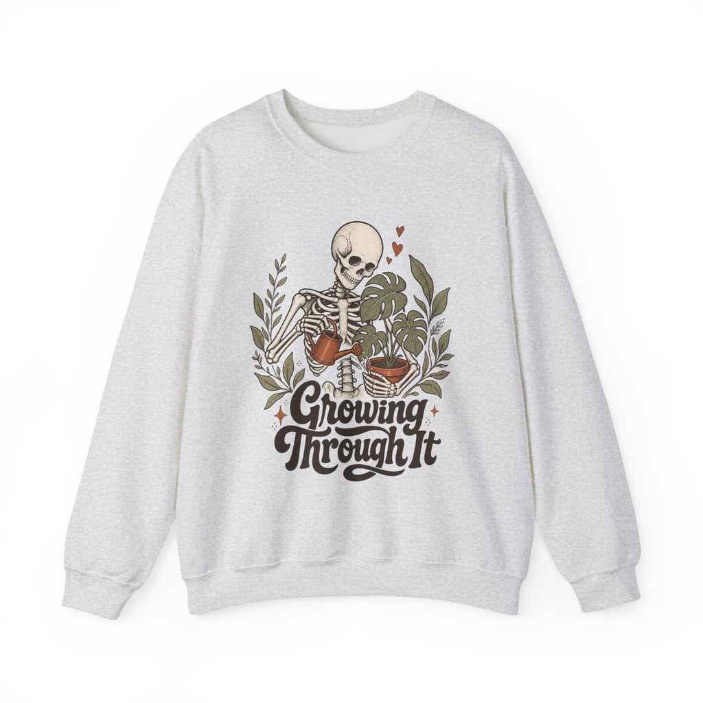 Growing Through It Sweatshirt - Ash - Front