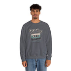 Retro Cassette Tape Sweatshirt - Charcoal - On Model Male