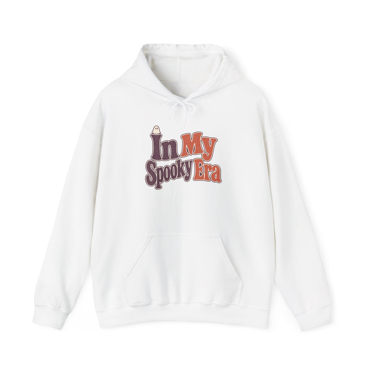 In My Spooky Era Hoodie - White - Flat Lay