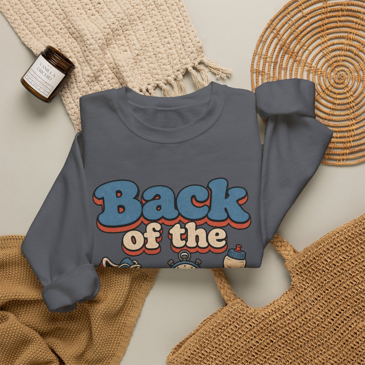 Back of the Pack Society Sweatshirt - Charcoal - Flat Lay