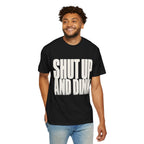 Shut Up and Dink T-Shirt - Black - On Model Front