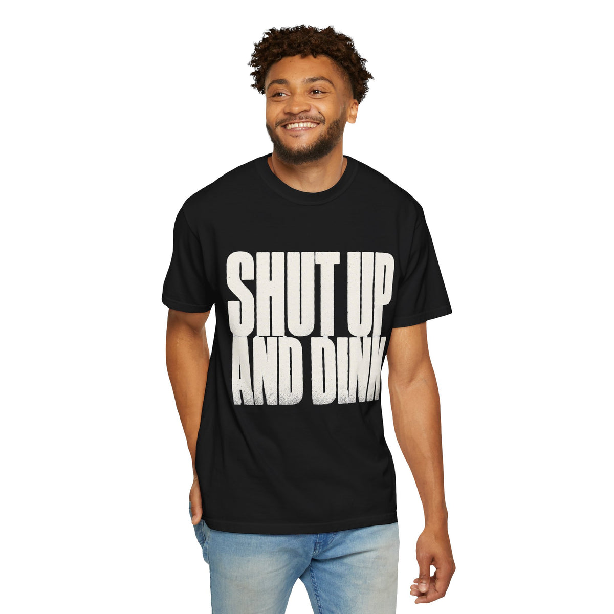 Shut Up and Dink T-Shirt - Black - On Model Front