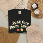 Just One More Level T-Shirt - Black - Flat Lay
