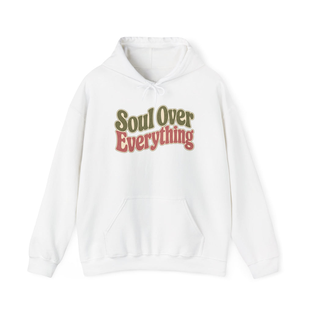 Soul Over Everything Hoodie - White - Flat Lay