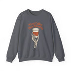 First Coffee Then Haunting Sweatshirt - Charcoal - Flat Lay