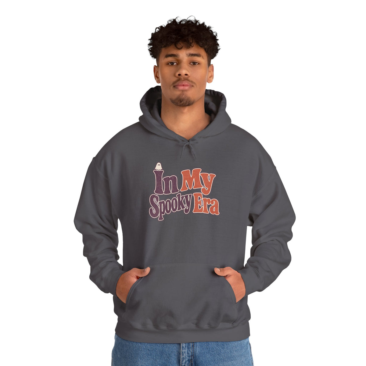 In My Spooky Era Hoodie - Charcoal - On Model Male