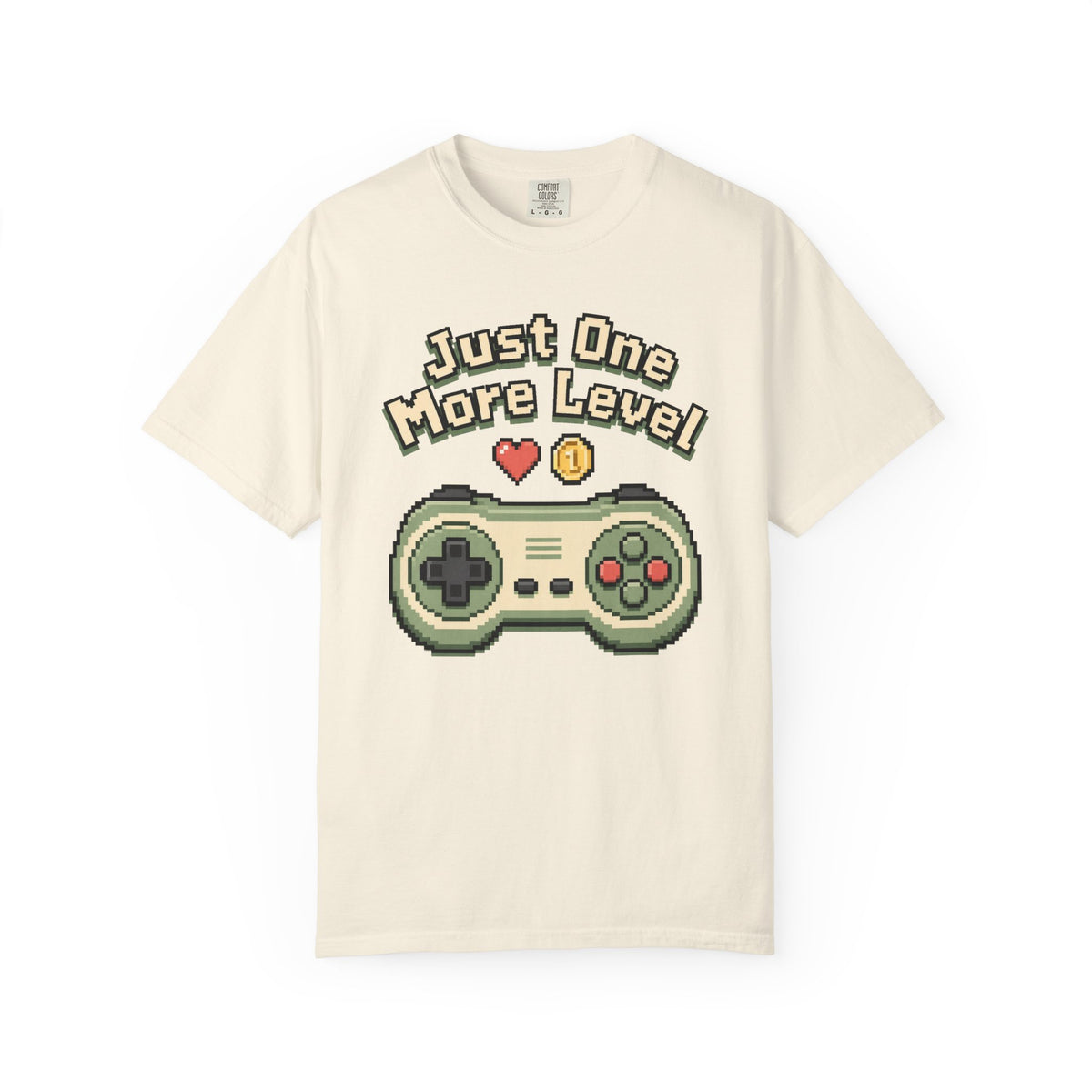 Just One More Level T-Shirt - Ivory - Front