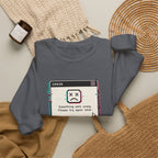 Error 404 Sleep Not Found Sweatshirt - Charcoal - Flat Lay